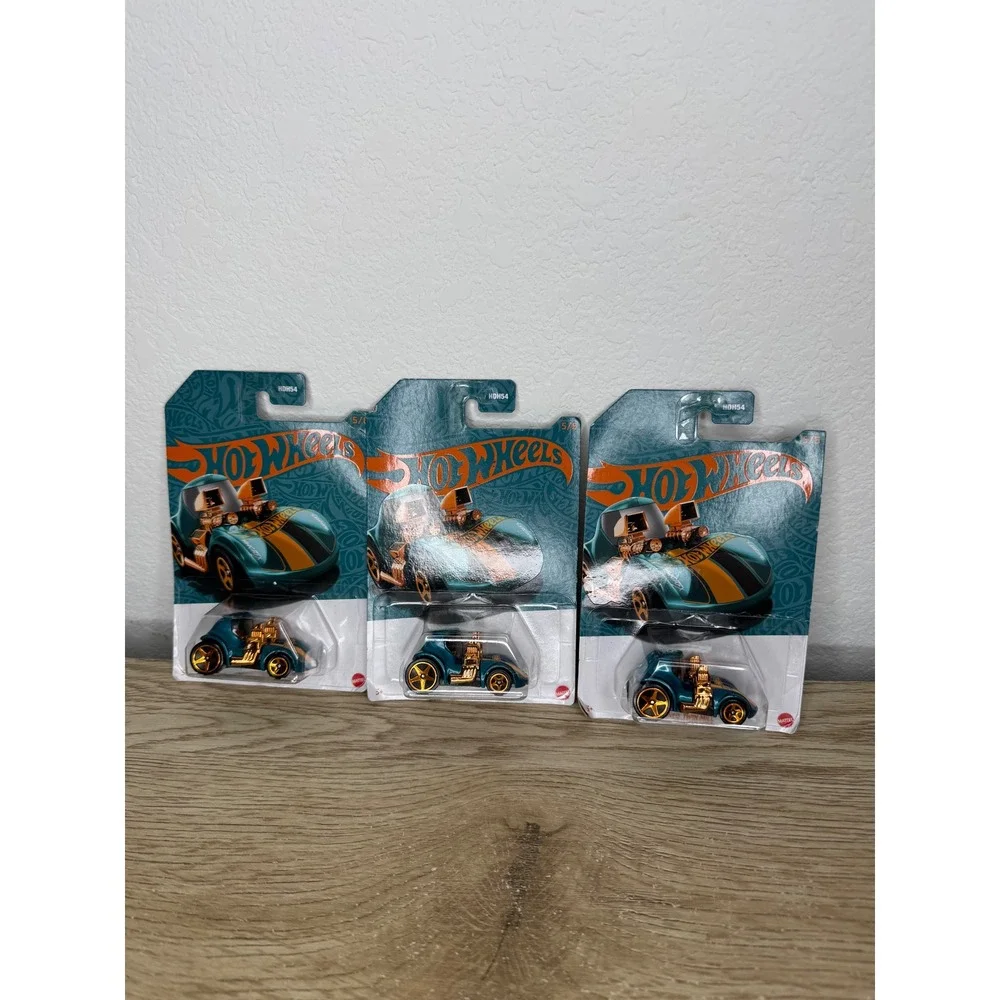 Lot of 3 Hot Wheels Tooned Twin Mill Teal Orange Gold 5/6 HDH54 2023 Diecast Car